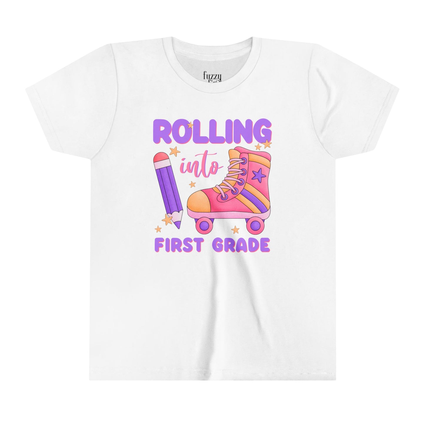 Rolling into First Grade-Youth Short Sleeve Tee