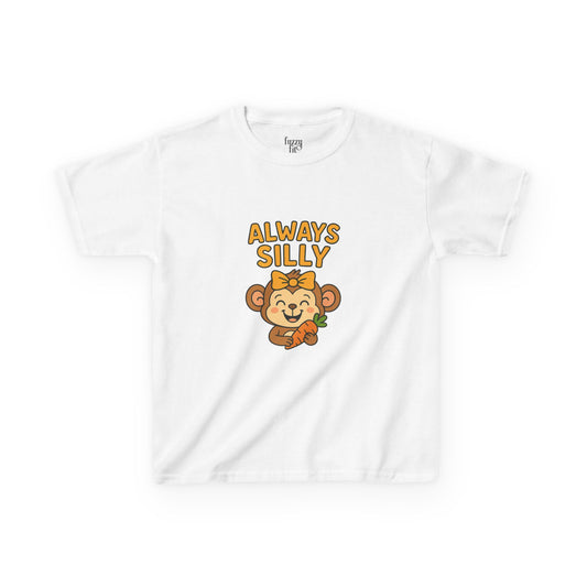 Always Silly Kids Tee, Kids Cotton Shirt, Funny Children's T-Shirt, Cute Animal Tee, Gift for Kids, Playful Birthday Outfit