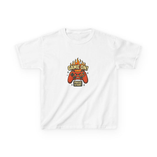 Kids Gaming Tee - Game On! Press Start, Gaming Shirt, Video Game T-Shirt, Cool Kids Tee, Fun Playwear
