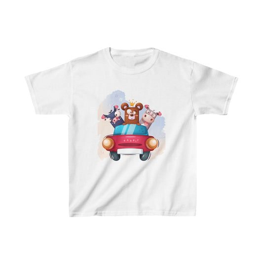Friends Road Trip-Bear and Friends-Kids Heavy Cotton™ Tee