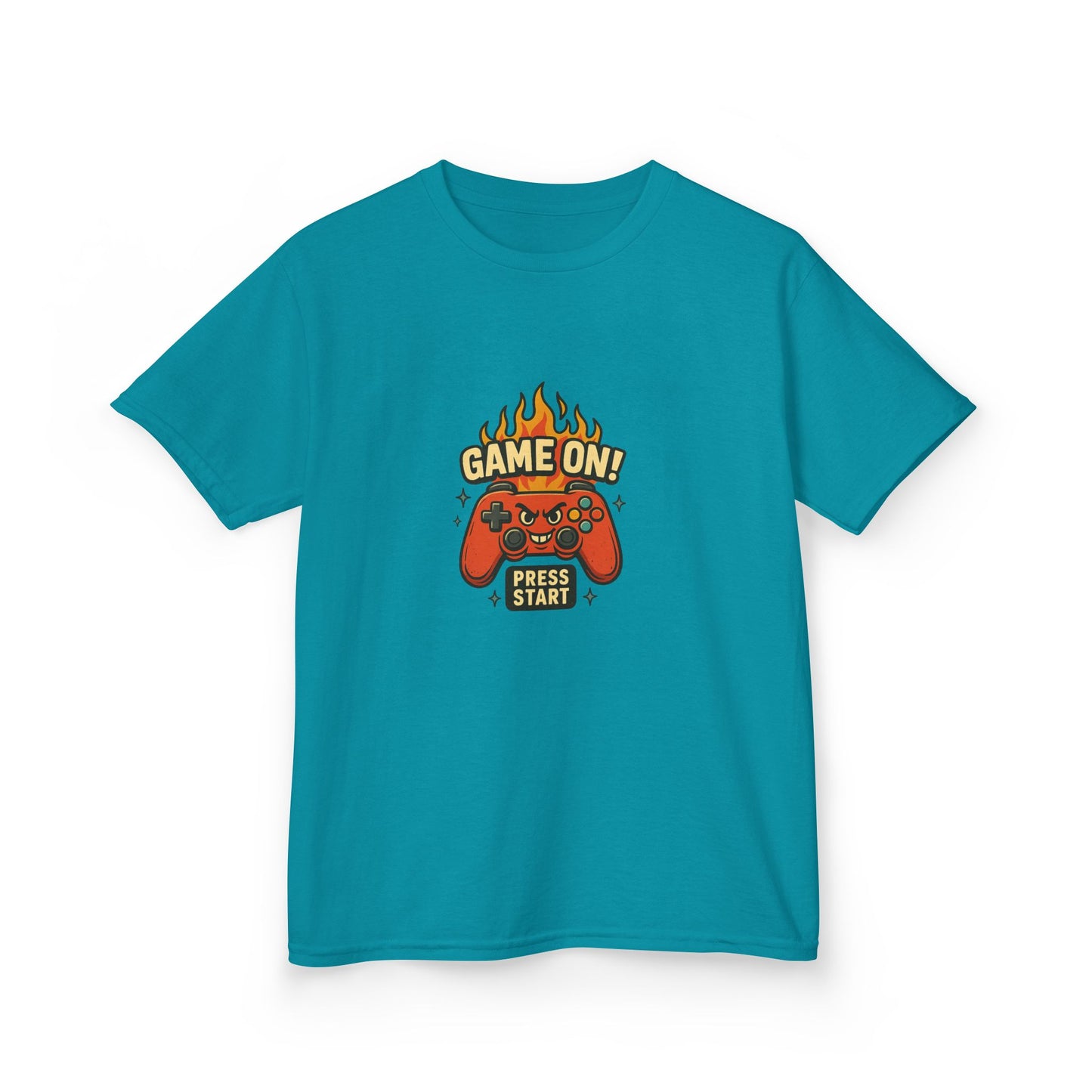 Kids Gaming Tee - Game On! Press Start, Gaming Shirt, Video Game T-Shirt, Cool Kids Tee, Fun Playwear