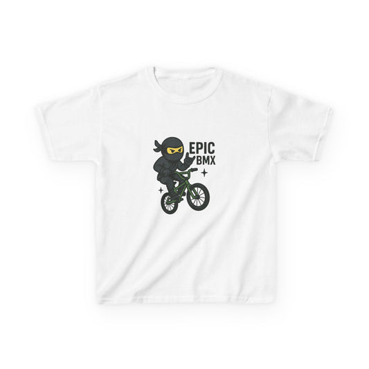 Epic BMX Ninja Kids Tee, Fun T-Shirt for Little Riders, Kids Bicycle Shirt, Cool Kids Apparel, Birthday Gift for Boys