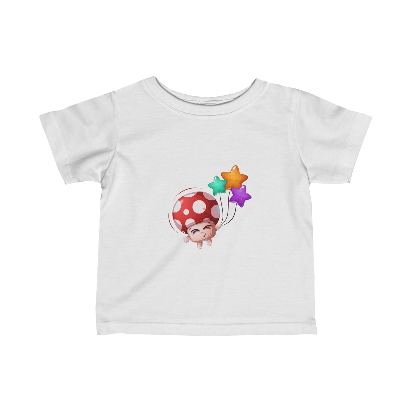 Mushroom with baloons Infant Fine Jersey Tee