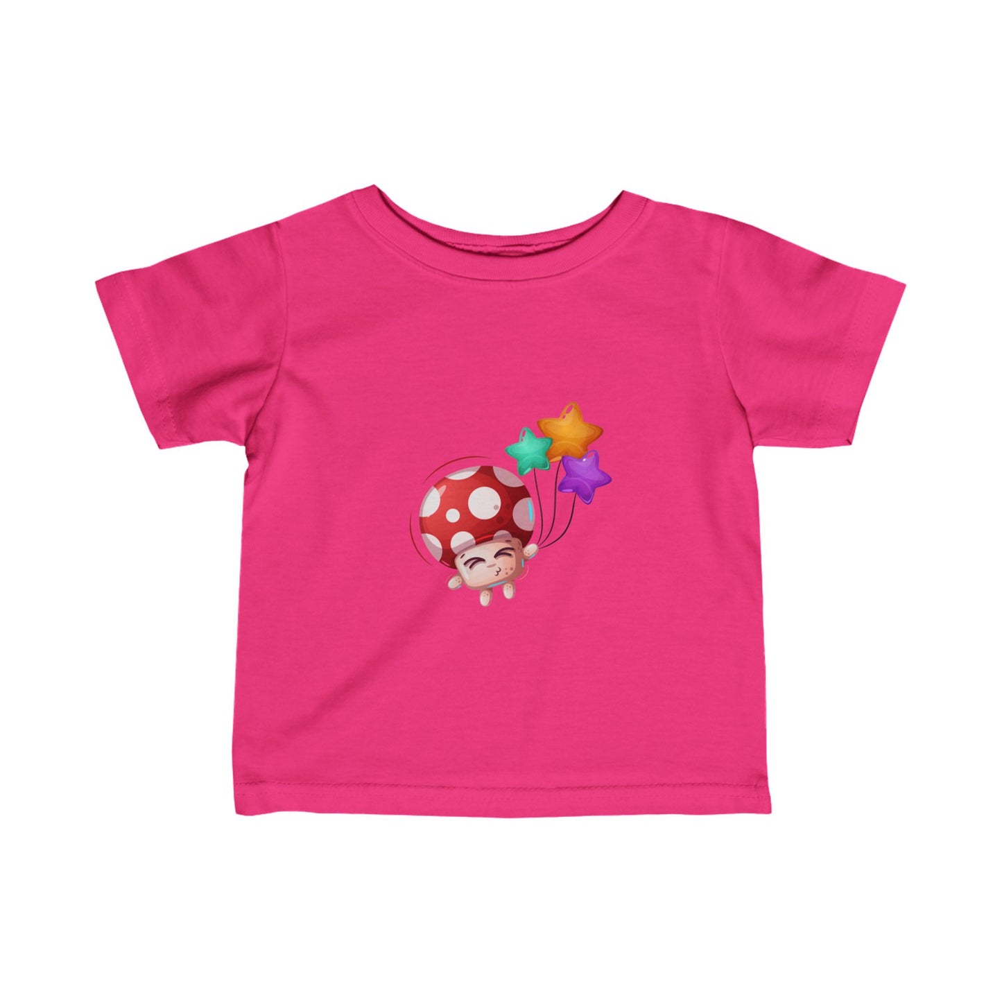 Mushroom with baloons Infant Fine Jersey Tee