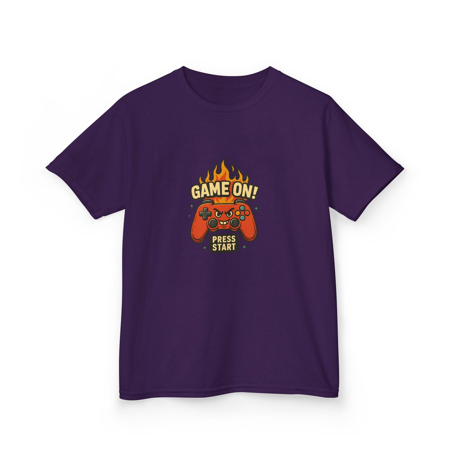 Kids Gaming Tee - Game On! Press Start, Gaming Shirt, Video Game T-Shirt, Cool Kids Tee, Fun Playwear