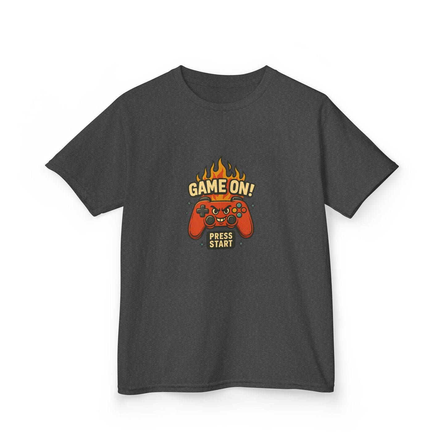 Kids Gaming Tee - Game On! Press Start, Gaming Shirt, Video Game T-Shirt, Cool Kids Tee, Fun Playwear