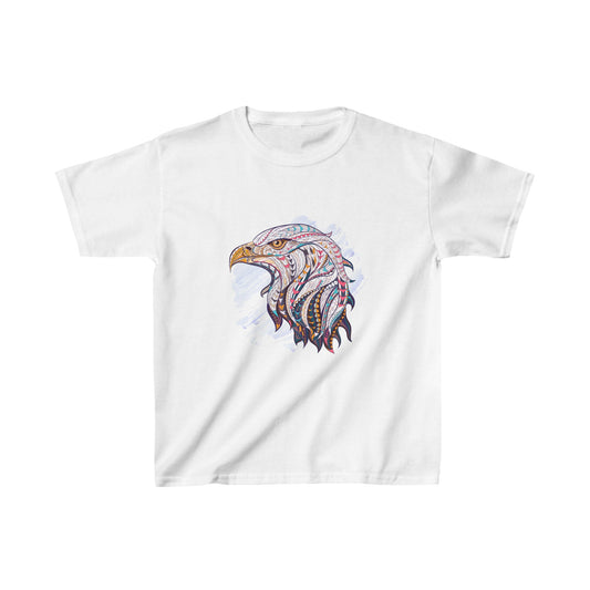 Eagle Geometric White Kids Heavy Cotton™ Tee