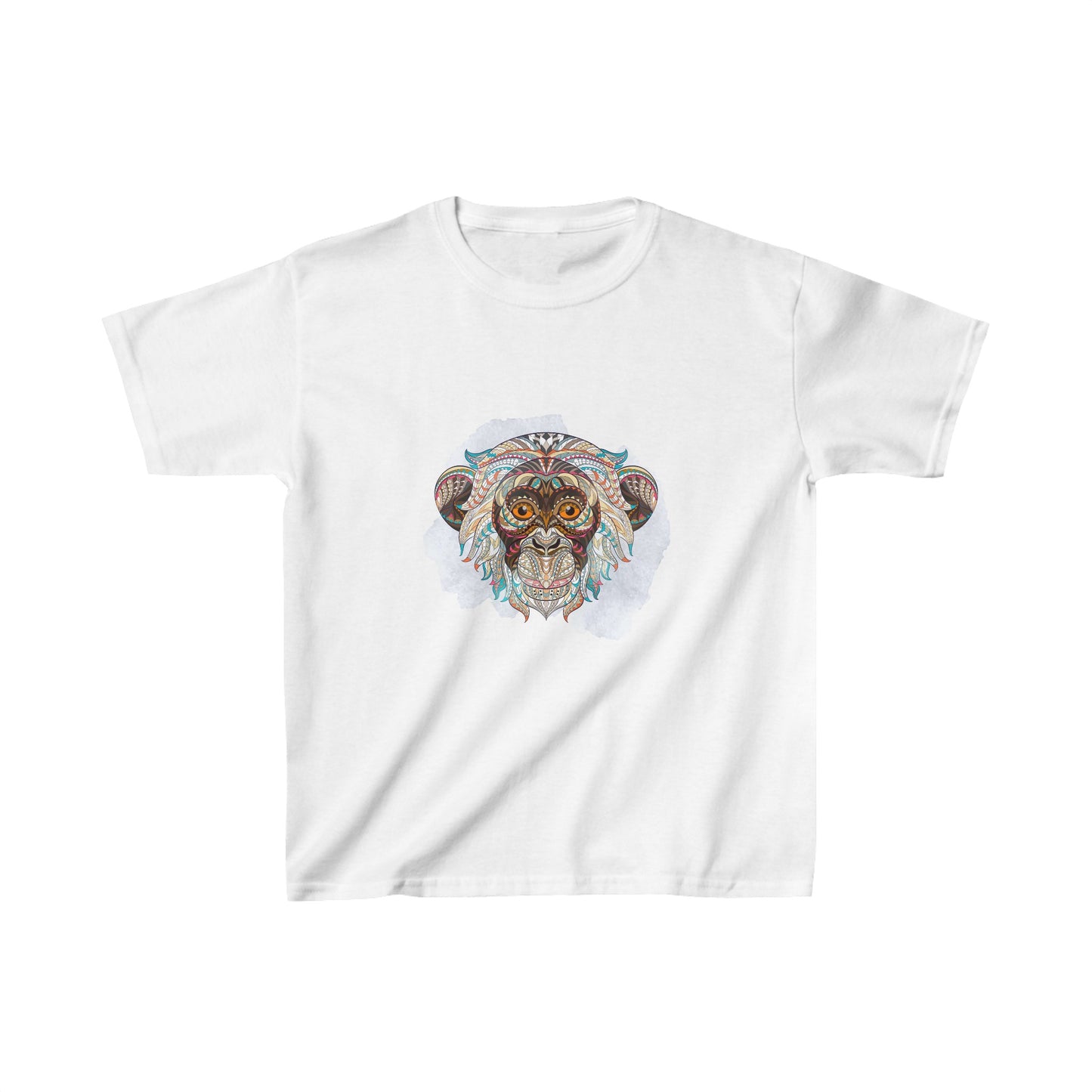 Monkey Brown Geometric-Kids Heavy Cotton™ Tee