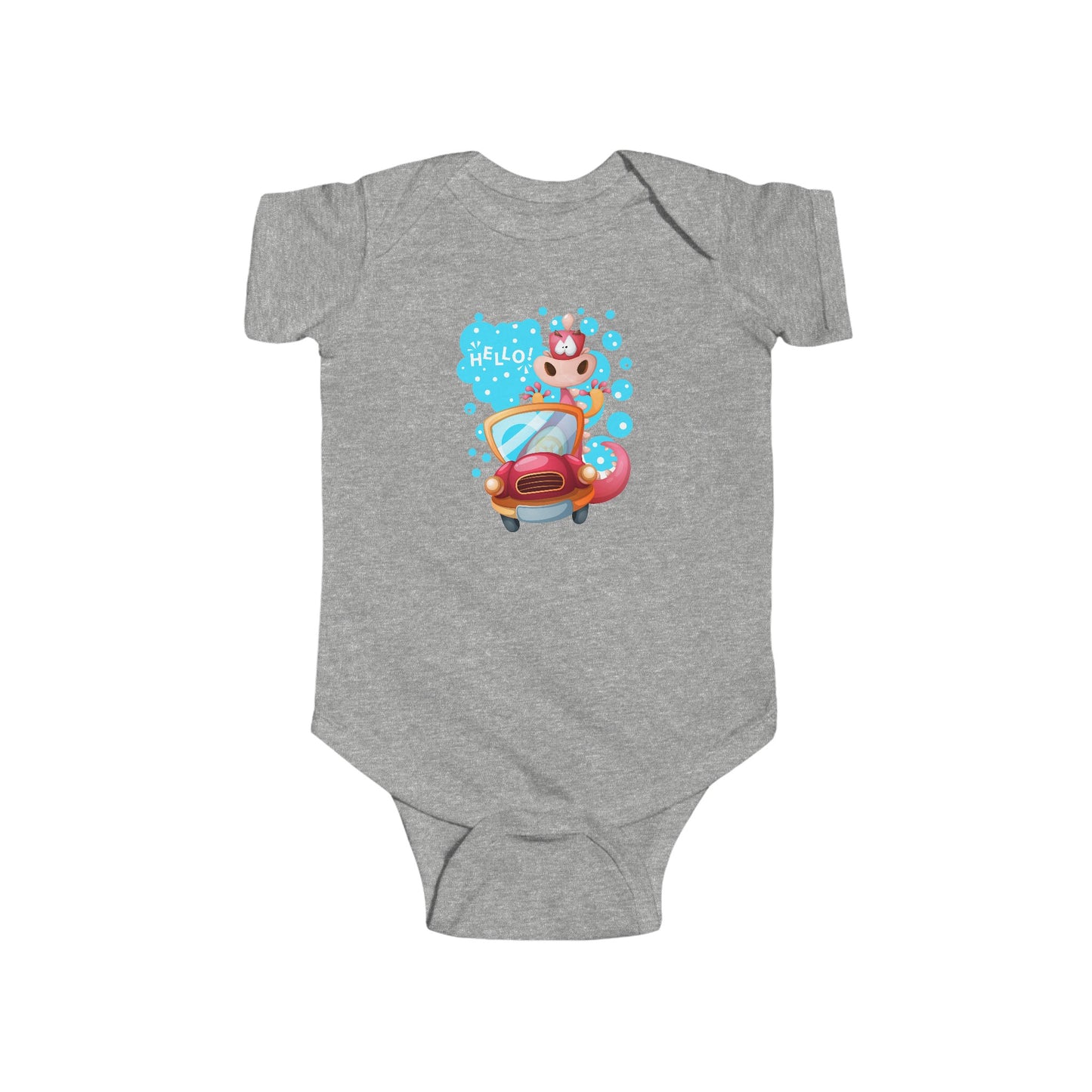 Hello Dino Infant Fine Jersey Bodysuit