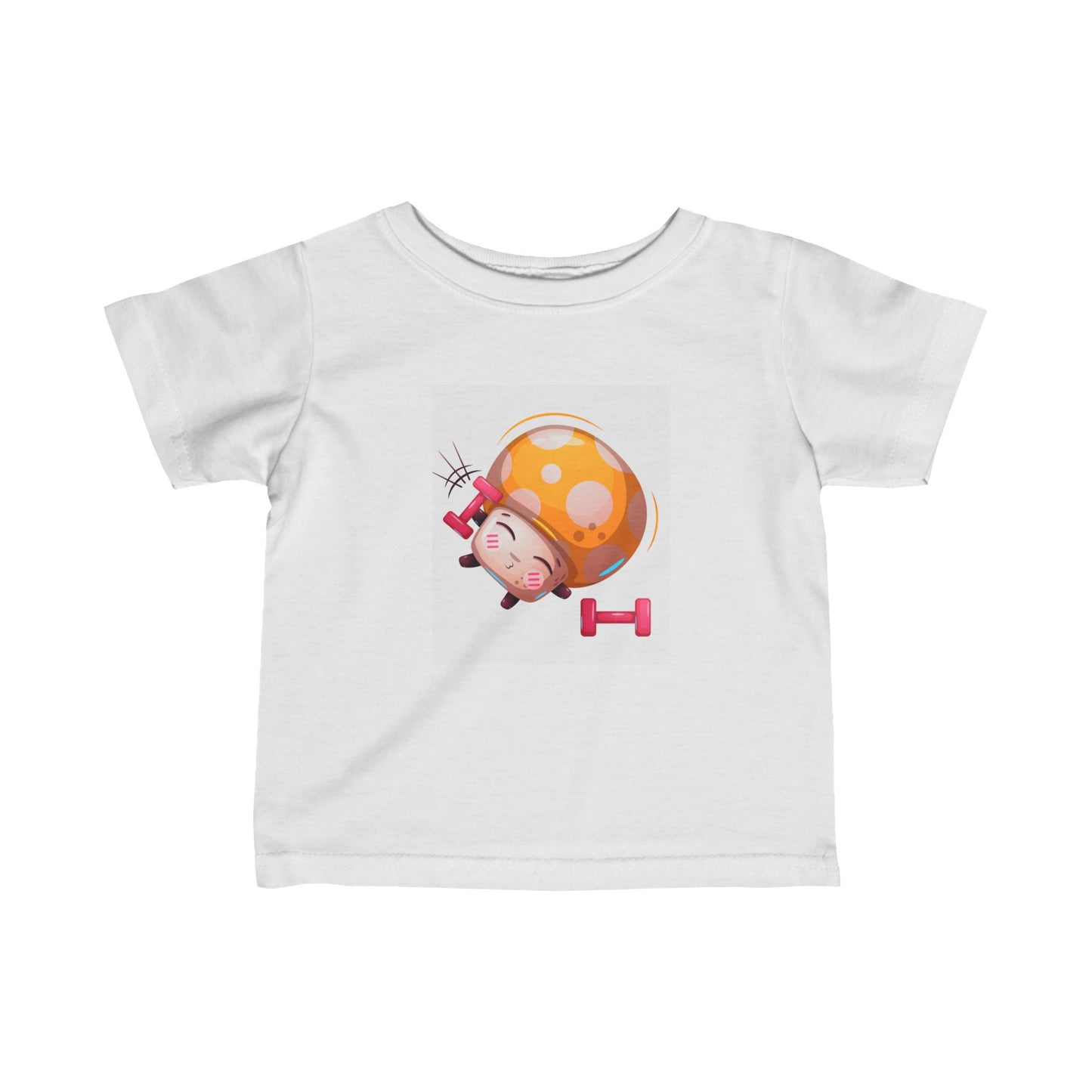 Mushroom lifting weights Infant Fine Jersey Tee