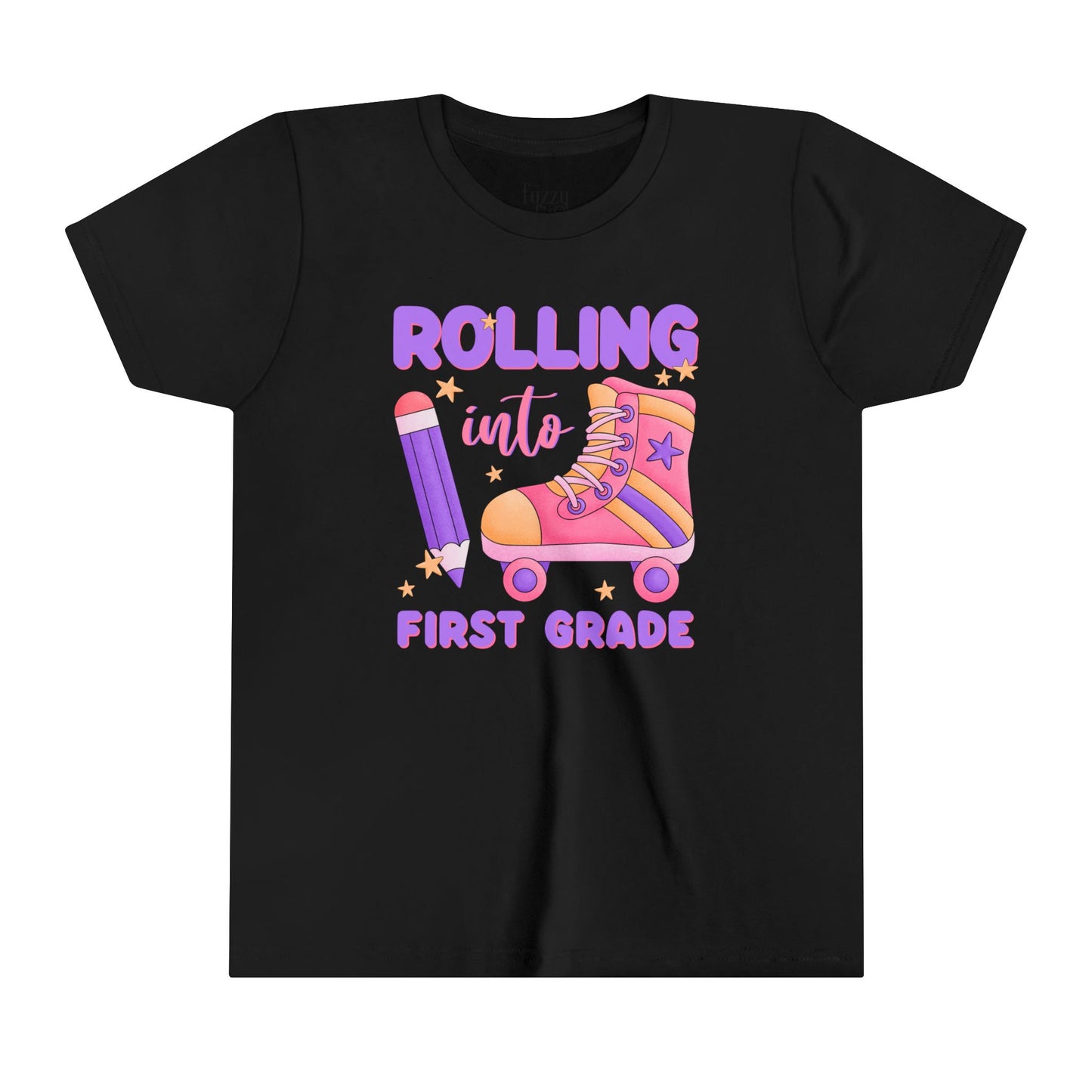Rolling into First Grade-Youth Short Sleeve Tee