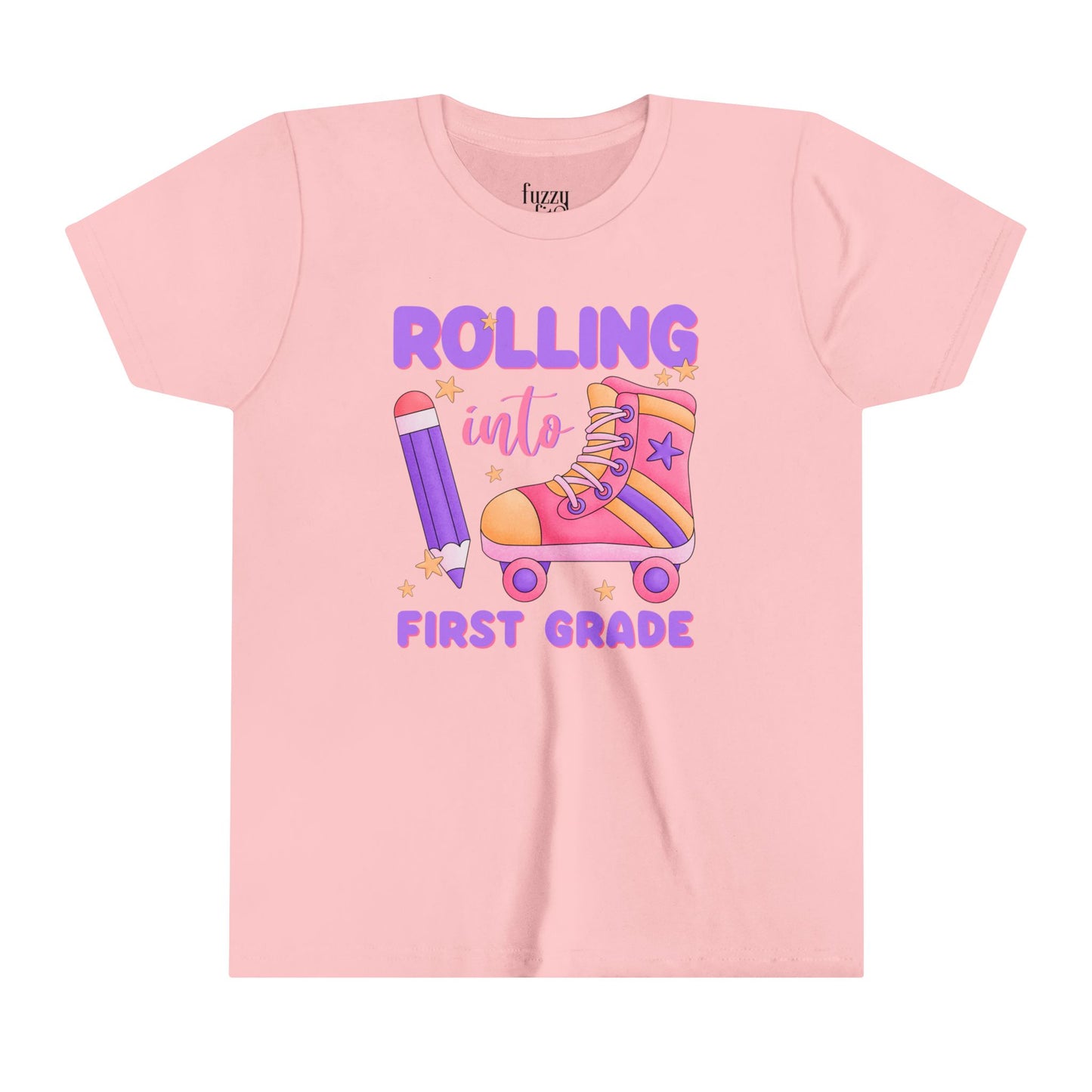 Rolling into First Grade-Youth Short Sleeve Tee