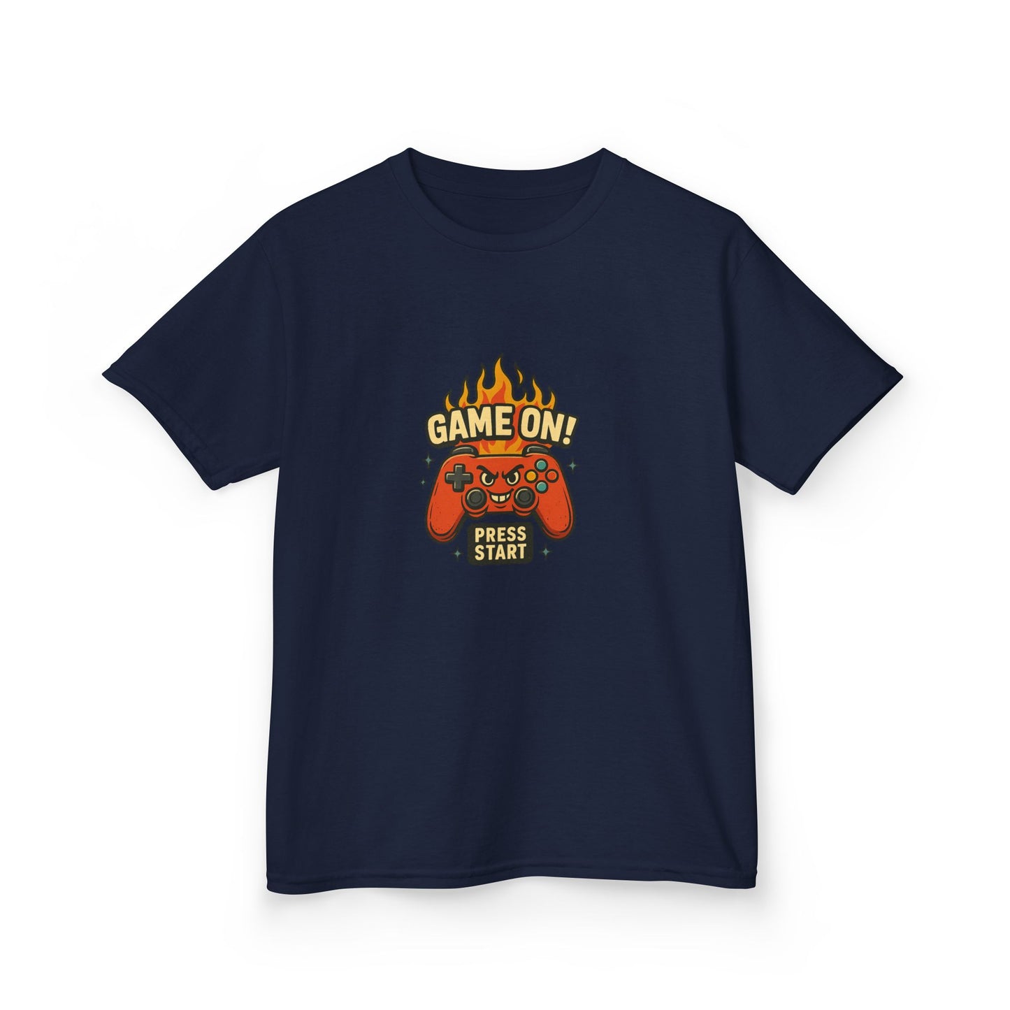 Kids Gaming Tee - Game On! Press Start, Gaming Shirt, Video Game T-Shirt, Cool Kids Tee, Fun Playwear