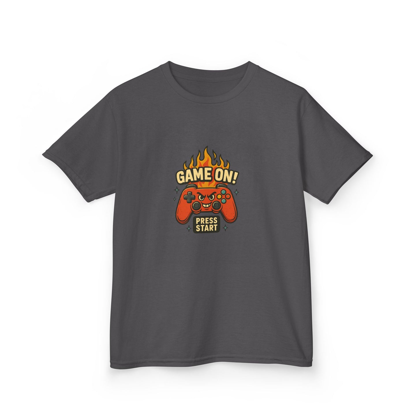 Kids Gaming Tee - Game On! Press Start, Gaming Shirt, Video Game T-Shirt, Cool Kids Tee, Fun Playwear