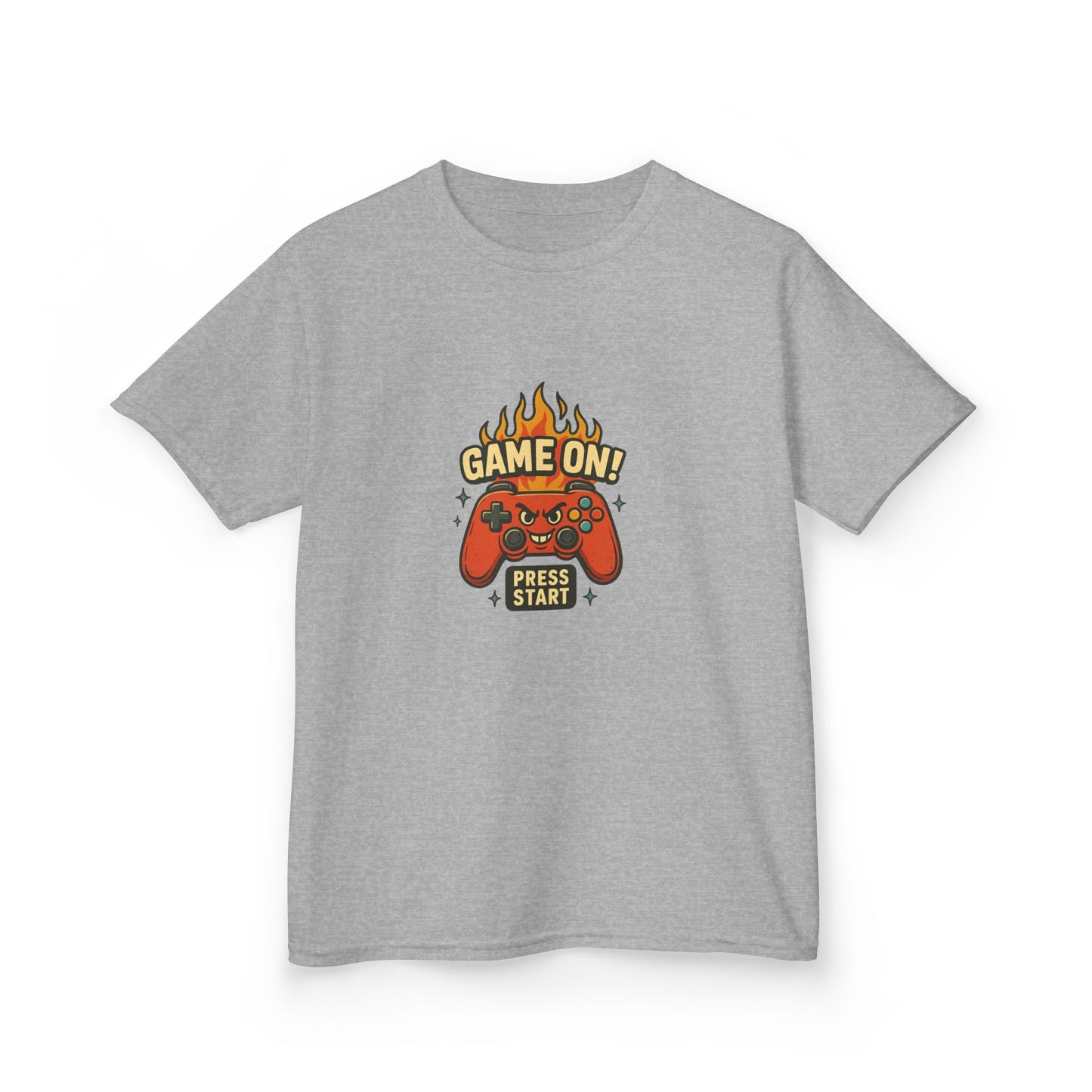 Kids Gaming Tee - Game On! Press Start, Gaming Shirt, Video Game T-Shirt, Cool Kids Tee, Fun Playwear