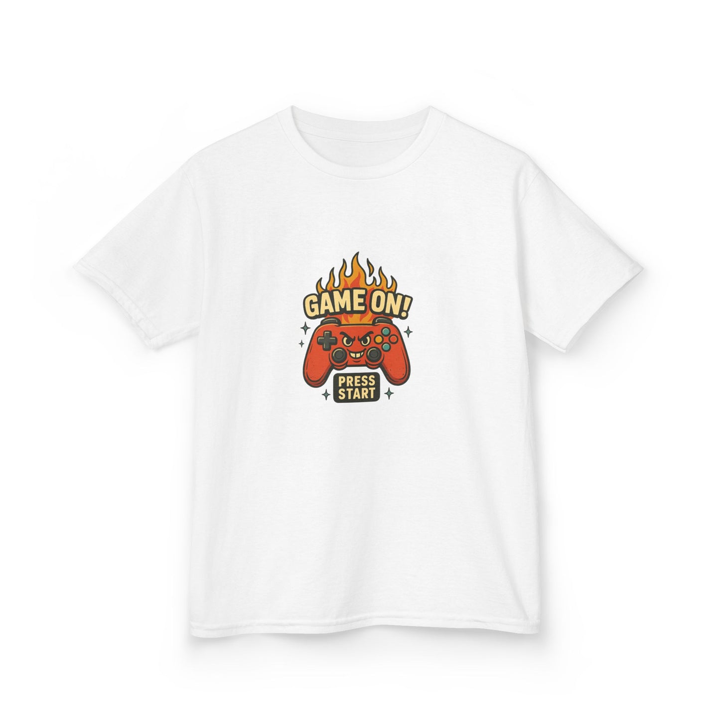 Kids Gaming Tee - Game On! Press Start, Gaming Shirt, Video Game T-Shirt, Cool Kids Tee, Fun Playwear