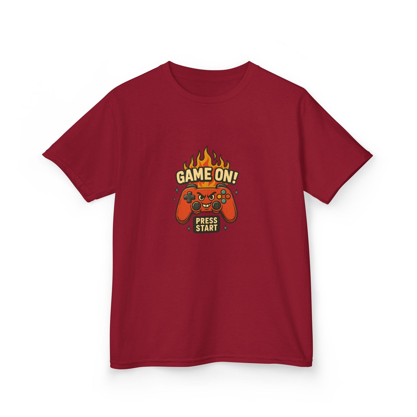 Kids Gaming Tee - Game On! Press Start, Gaming Shirt, Video Game T-Shirt, Cool Kids Tee, Fun Playwear
