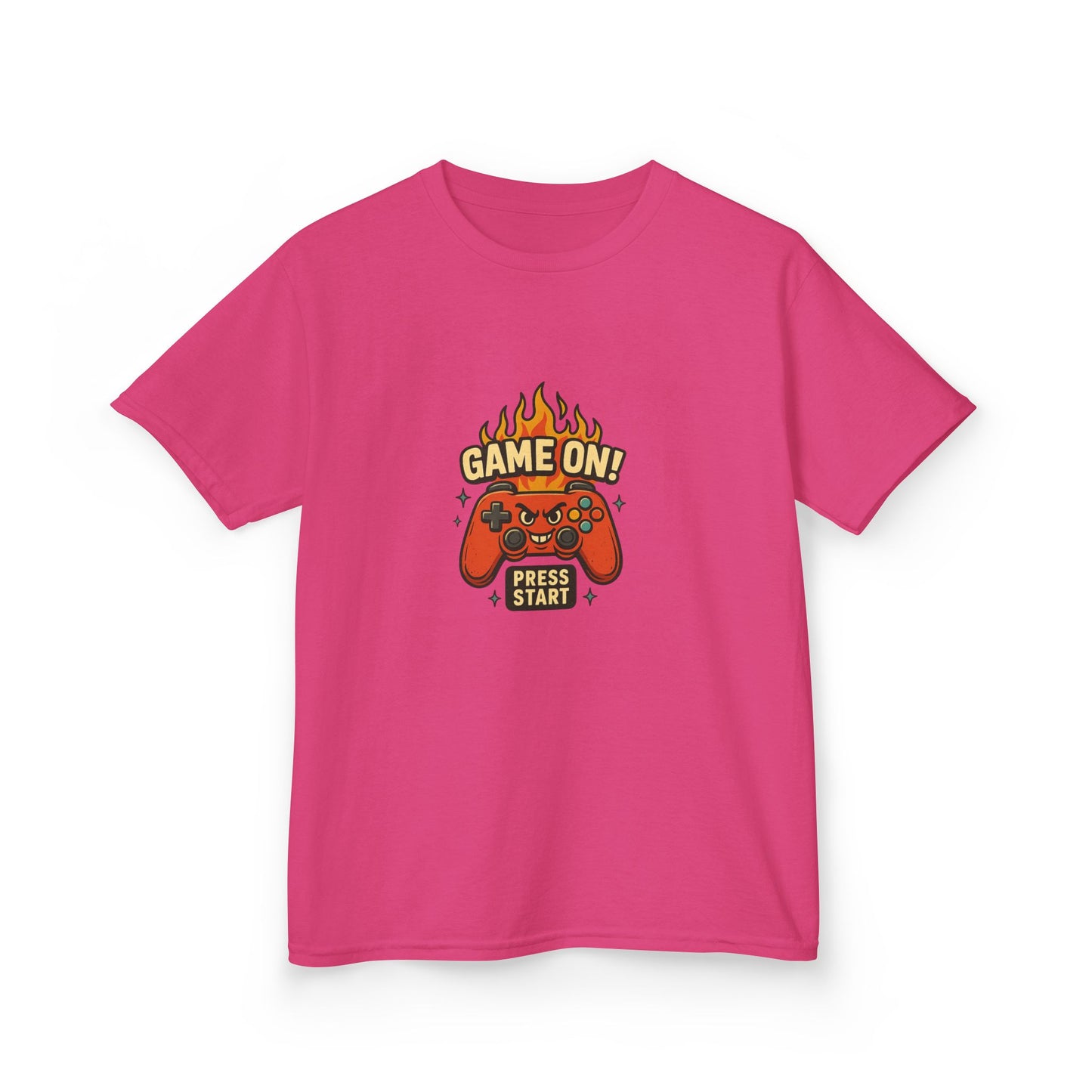 Kids Gaming Tee - Game On! Press Start, Gaming Shirt, Video Game T-Shirt, Cool Kids Tee, Fun Playwear