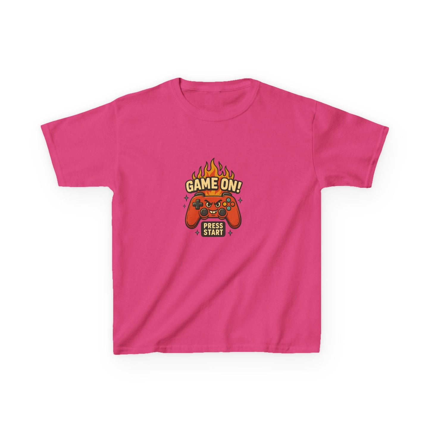 Kids Gaming Tee - Game On! Press Start, Gaming Shirt, Video Game T-Shirt, Cool Kids Tee, Fun Playwear