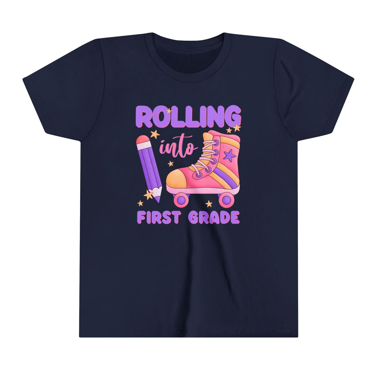Rolling into First Grade-Youth Short Sleeve Tee