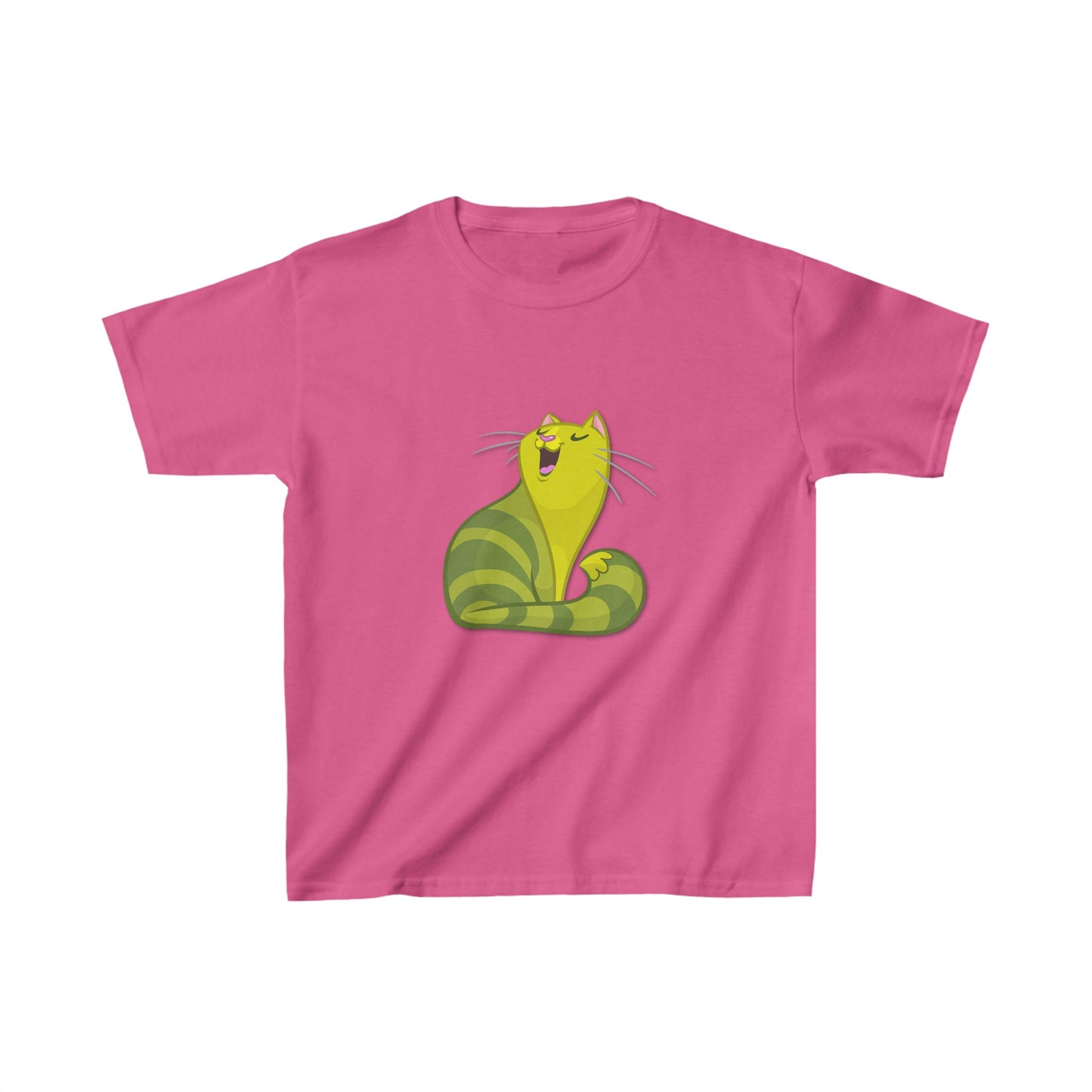 Green Cat- Kids Heavy Cotton™ Tee- Rhea Selection