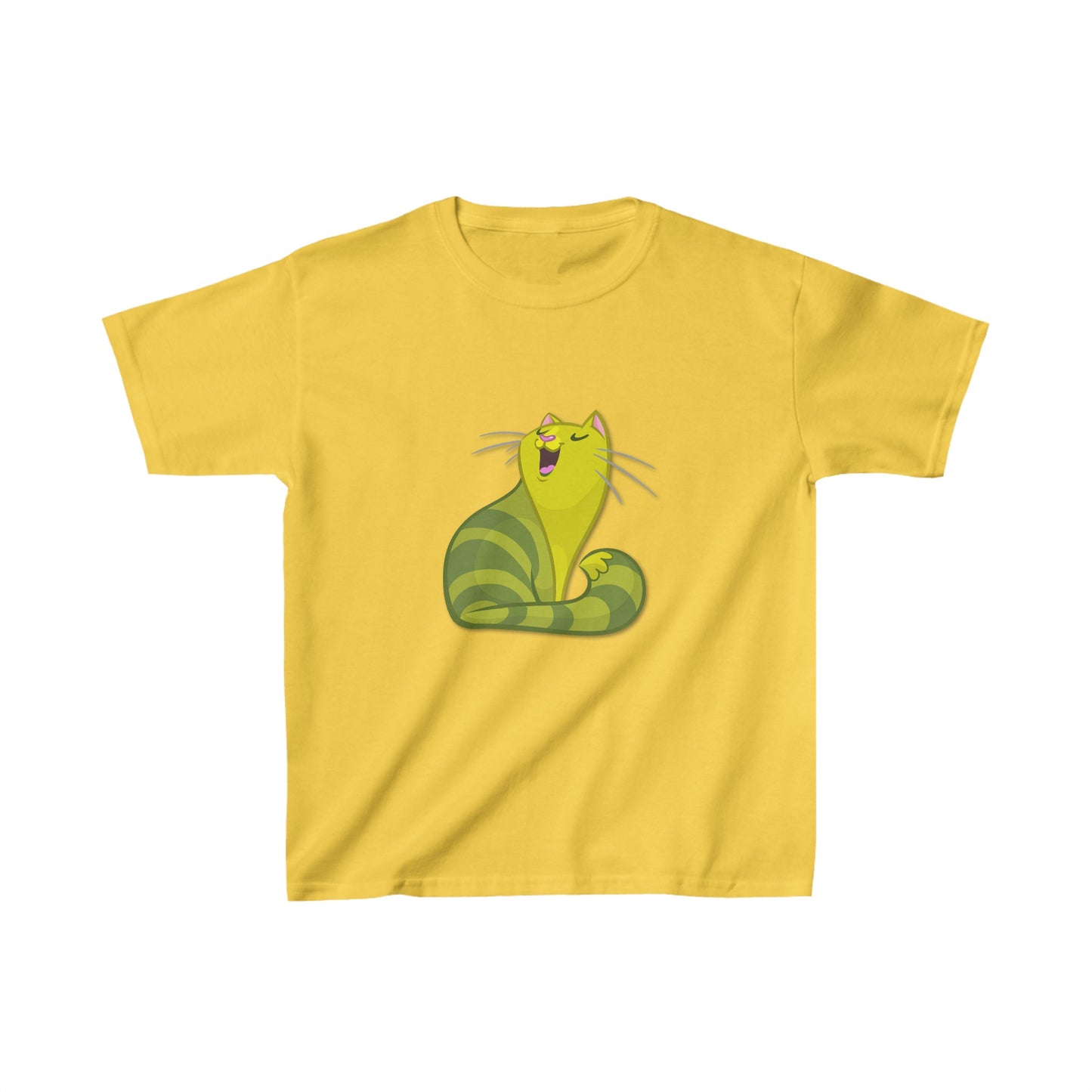 Green Cat- Kids Heavy Cotton™ Tee- Rhea Selection